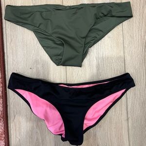 Green and black Victoria secret swim bottoms